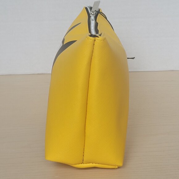 Marc Tetro Love My Boston Terrier Dog Large Yellow Make Up Travel Zip Bag Pouch - Picture 6 of 11